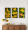 Yellow Flowers with Raindrops Photography | Set of 3 Vertical Unframed Canvas Prints | Nature Wall Art for Home & Office