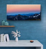 Mt. Rainier National Park in Sunset | Authentic Nature Photography | Gallery Wrapped Canvas Horizontal Print | Biophilic Wall Art for Home Office Decor