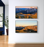 Rainier Mountains in Sunset Canvas Print Set of 2 | Authentic Nature Photography | Unframed Horizontal Canvas | Biophilic Wall Art