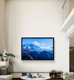 Mt. Rainier Authentic Nature Closeup Photography | Framed Canvas Horizontal Print | Biophilic Style Wall Art Décor