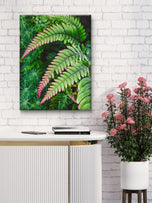 Gallery Wrapped Canvas Wall Art | Lash Green Foliage Closeup Authentic Photography | Biophilic Style Home & Office Décor
