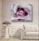Purple Rose Macro Photography | Gallery Wrapped Canvas Horizontal Print | Authentic Nature Wall Art | Modern Home Office Decor