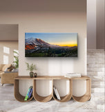 Mt. Rainier in Sunset | Authentic Nature Photography | Gallery Wrapped Canvas Horizontal Print | Biophilic Style Wall Art Home Office Decor