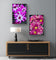 Vibrant Dahlia Flowers Canvas Wall Art Set | 4 Unframed Vertical Prints | Eco-Friendly Modern Home Office Décor