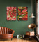 Red Succulent Wall Art Set of 2 | Unframed Vertical Canvas Prints | Botanical Home Décor by The Virtue of God | Aesthetic Closeup Photography