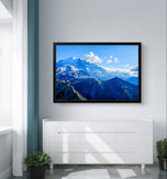 Mt. Rainier Authentic Nature Closeup Photography | Framed Canvas Horizontal Print | Biophilic Style Wall Art Décor