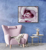 Purple Rose Authentic Macro Photography Horizontal Print | Unframed Canvas Wall Art | Modern Nature Home & Office Decor