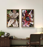 Vibrant Succulent Plants Authentic Closeup Photography Wall Art | Vertical Unframed Canvas Prints Set of 3 | Biophilic Home Office Décor
