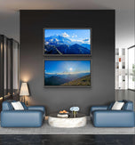 Mt. Rainier National Park Horizontal Prints Set of 2 | Authentic Nature Photography | Unframed Canvas Biophilic Mountain Wall Art
