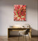 Red Succulents with Raindrops | Macro Photography Print | Vertical Gallery Wrapped Canvas Wall Art for Home & Office