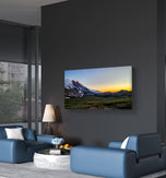 Mt. Rainier in Sunset | Authentic Nature Photography | Gallery Wrapped Canvas Horizontal Print | Biophilic Wall Art for Home Office Décor
