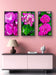 Pink Hydrangea Close-Up Nature Photography | Vertical Unframed Canvas Wall Art Set of 3 | Elegant Floral Print for Home, Office, or Gift