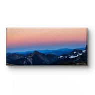 Mt. Rainier National Park in Sunset | Authentic Nature Photography | Gallery Wrapped Canvas Horizontal Print | Biophilic Wall Art for Home Office Decor
