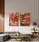 Red Succulents with Raindrops | Macro Photography Print | Vertical Gallery Wrapped Canvas Wall Art for Home & Office