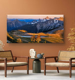 Rainier Mountains in Sunset | Authentic Nature Photography | Gallery Wrapped Canvas Horizontal Print | Biophilic Wall Art for Home & Office Decor