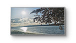 Sea Sunset with Vibrant Leaves | Nature Photography Wall Art | Unframed Canvas Print | Horizontal Large Modern Tranquil Landscape Home Décor