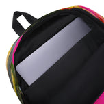 16" Laptop Backpack Waterproof Featuring Original Red Flower Photography Print