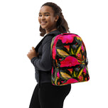 16" Laptop Backpack Waterproof Featuring Original Red Flower Photography Print