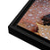 Autumn Rainy Vibrant Leaves Authentic Macro Photography Print on Black Framed Horizontal Canvas | Biophilic Wall Art for Home Office Décor