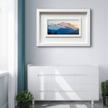 Summer Brilliance — Mt. Rainier in Sunset Photography | Unframed Horizontal Panoramic Canvas Biophilic Wall Art