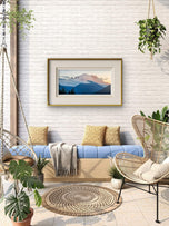 Summer Brilliance — Mt. Rainier in Sunset Photography | Unframed Horizontal Panoramic Canvas Biophilic Wall Art