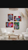 Autumn Vibrant Leaves Authentic Closeup Photography | Unstretched Nature Canvas Prints Set of 4 | Biophilic Wall Art Decor | Multiple Sizes Available