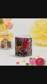Festive Autumn Ceramic Mug - Red Orange Maple Leaves Photography - White Glossy Finish - Dishwasher Microwave Safe - 11oz 15oz 20oz