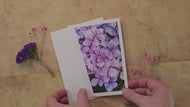 Greeting / Note Cards with Envelopes Featuring Vibrant Hydrangea Blossoms Original Photography | Blank 4 Cards Set 4.5x6.25 in, 5.5x8.5 in