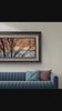 Winter Trees Against Golden Sunset Sky - Unframed Canvas Print - Horizontal Panoramic Nature Photography - Biophilic Wall Art Decor - 3 Sizes