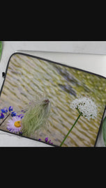 Premium 13”, 15" Laptop Sleeve with Original Wildflowers Photography Print Captured at Mt. Rainier National Park | Professional Protection Meets Authentic Nature Art