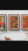 Autumn Vibrant Trees - Authentic Closeup Photography - 3 Piece Vertical Unframed Canvas Print Set - Biophilic Fall Wall Art Decor