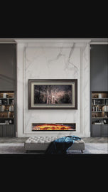 Winter Tree Branches with Moon Authentic Photography | Unstretched Canvas Horizontal Print | Biophilic Style Wall Art Decor