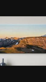 Rainier Mountains in Summer Sunset | Authentic Nature Photography | Gallery Wrapped Canvas Horizontal Print | Biophilic Wall Art for Home & Office Décor