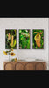 Vibrant Tropical Flowers Closeup Photography Unframed Canvas Set of 3 Prints - Modern Nature Wall Art for Home Office Decor
