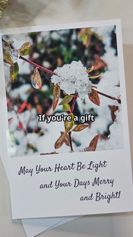 Winter Snowy Foliage Original Photography Greeting Cards | Blank Note Cards Set of 4 with Envelopes | 5.5" × 8.5" Gloss Paper