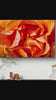 Orange Rose Petals with Raindrops - Authentic Macro Photography - Unframed Canvas Horizontal Print - Biophilic Style Wall Art Decor