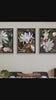 White Star Magnolia Blossom Photography Canvas Set of 3 | Unframed Vertical Prints | Biophilic Décor for Living Room, Bedroom & Office