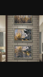 Winter Sunrise Forest Canvas Set of 3 | Peaceful Biophilic Wall Art