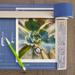 Vibrant Spring Succulent Canvas Wall Art | Unframed Vertical Macro Photography Print