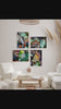 Autumn Vibrant Leaves Wall Art Set of 4 | Nature Closeup Original Photography | Unstretched Canvas Print | Biophilic Home & Office Décor