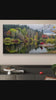 Autumn Lake Reflection Canvas Print | Authentic Rain Photography | Gallery Wrapped Horizontal Wall Art | Biophilic Nature Decor