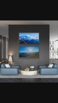 Mt. Rainier National Park Horizontal Prints Set of 2 | Authentic Nature Photography | Unframed Canvas Biophilic Mountain Wall Art