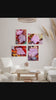 Autumn Pink Leaves Authentic Macro Photography | Unstretched Canvas Print Set of 4 | Mixed Orientation Wall Art