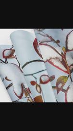 Nature-Inspired Holiday Gift Premium Wrapping Paper Featuring Winter Snow Red Leaves Authentic Photography | 28.75"×19.75" Set of 3 Sheets