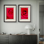 Red Rose Canvas Prints Set of 2 | Authentic Nature Closeup Photography |Unframed Vertical Botanical Wall Art | Modern Home Office Decor | Premium Floral Art Collection