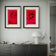 Red Rose Canvas Prints Set of 2 | Authentic Nature Closeup Photography |Unframed Vertical Botanical Wall Art | Modern Home Office Decor | Premium Floral Art Collection