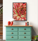 Red Succulent Wall Art Set of 2 | Unframed Vertical Canvas Prints | Botanical Home Décor by The Virtue of God | Aesthetic Closeup Photography