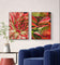 Red Succulent Wall Art Set of 2 | Unframed Vertical Canvas Prints | Botanical Home Décor by The Virtue of God | Aesthetic Closeup Photography