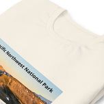 Unisex T-Shirt Featuring Rainier Mountains in Summer Sunset | Original Photography