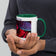 Dad's Christmas Fuel Mug with Red Poinsettia Authentic Macro Photography | White Ceramic with Green Interior | Dishwasher Microwave Safe | 11oz 15oz